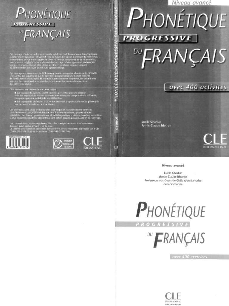 Phonetique Progressive Du Francais Avance Pdf