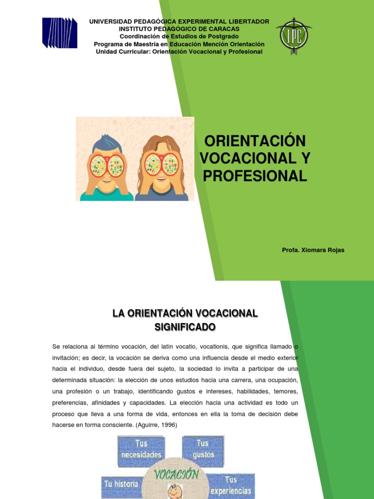 Orientacion Vocacional y Profesional | PDF | Toma de decisiones ...