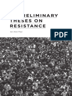 10 Preliminary Theses On Resistance: Ian Alan Paul