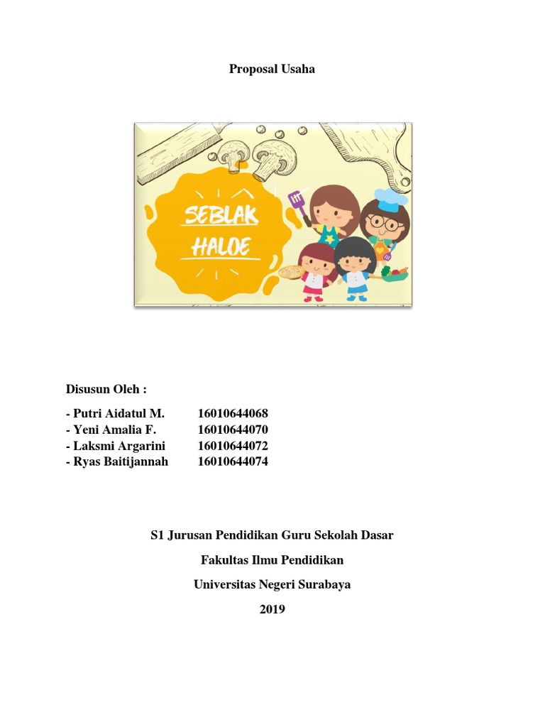 Proposal Bisnis Seblak Haloe | PDF