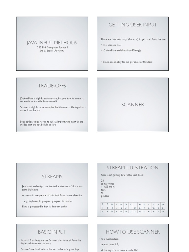Getting User Input: CSE 114: Computer Science I Stony Brook University ...