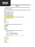 CSE 114 Exam 1 Review Answer Key