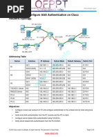 3.6.1.2 Packet Tracer Configure AAA Authentication On Cisco Routers