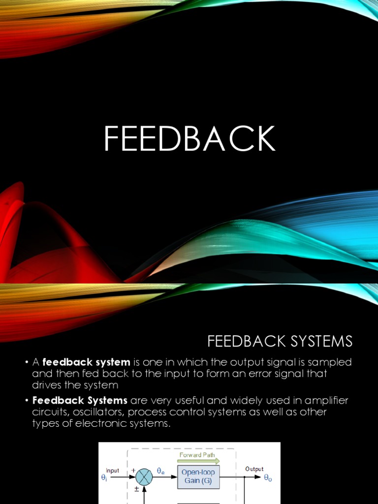Introduction to Feedback and Control Systems Feedback Control System