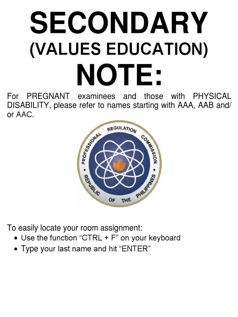 Room Assignments for Licensure Exam | PDF | Computing And Information ...
