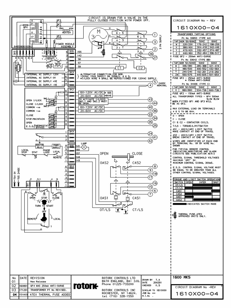 Rotork Wiring Diagrams Rotork Valve Wiring Diagram