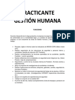 Practicante Gestión Humana