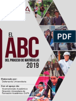 El ABC de Las Matrículas UNSA 2019