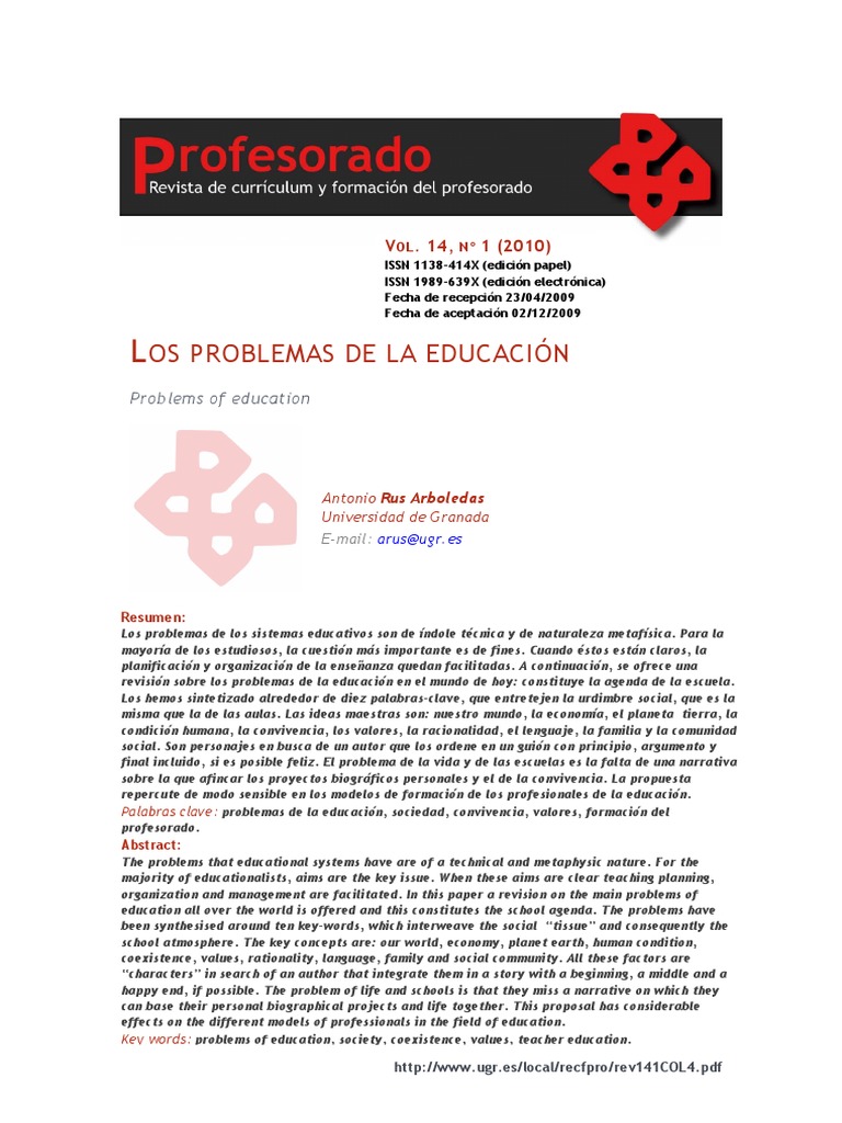 Lectura - Los Problemas de La Educación PDF | PDF