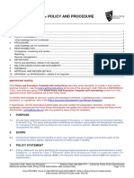 Policy and Procedure Template - With Instructions