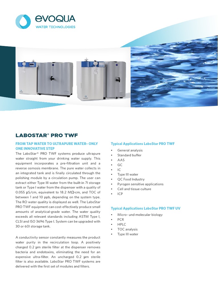 Labostar Pro TWF en | PDF | Total Organic Carbon | Chemistry