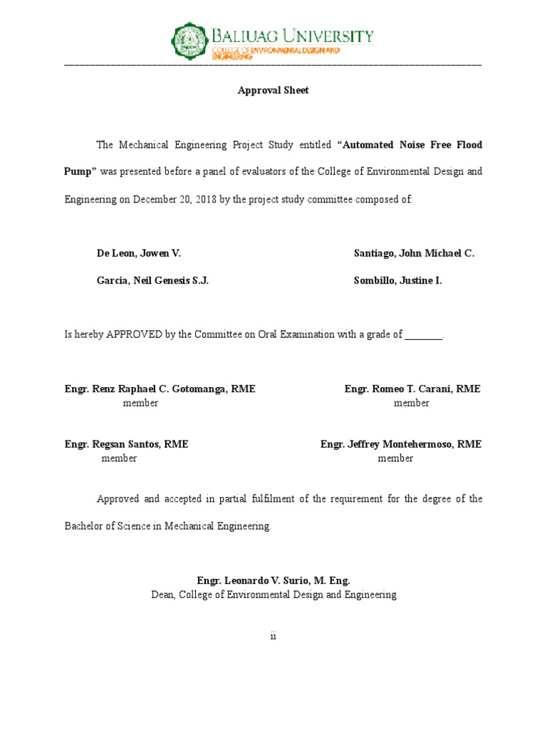 Approval Sheet THESIS | PDF | Art | Technology & Engineering