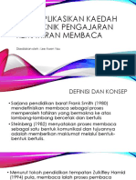 Pengaplikasikan Kaedah Dan Teknik Pengajaran Kemahiran Membaca