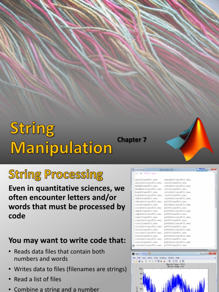 String Manipulation | PDF | String (Computer Science) | Matlab