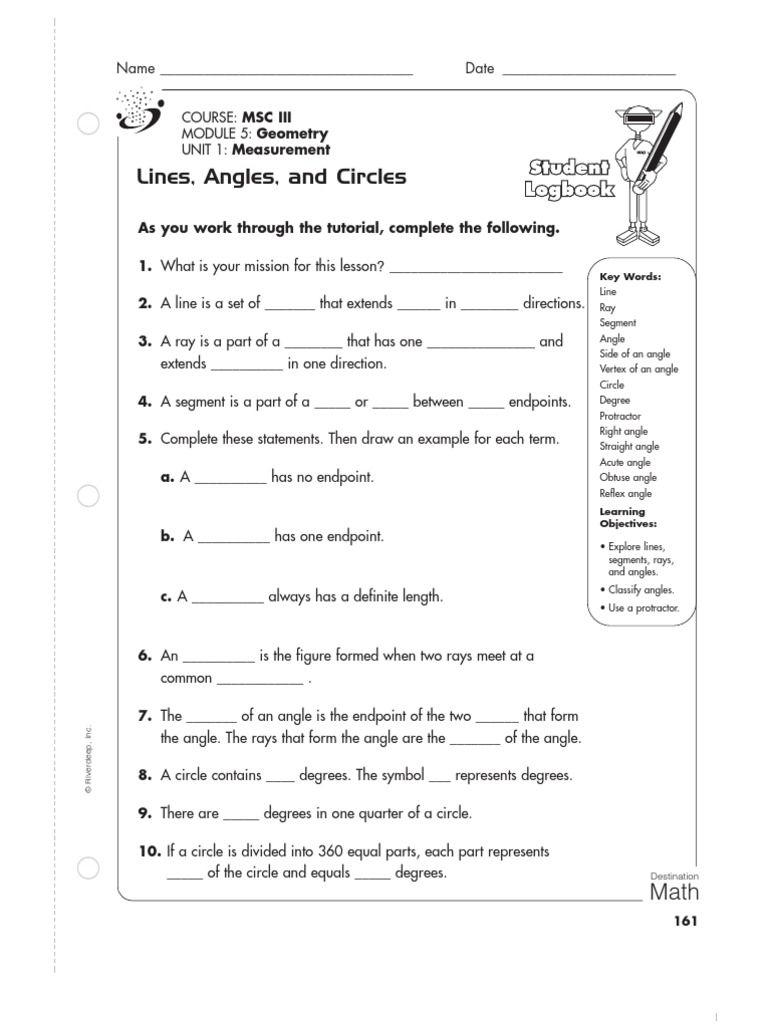 Unit 4, Lesson 1 Study Guide | PDF | Angle | Circle