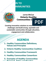 Orientation To Healthy Communities