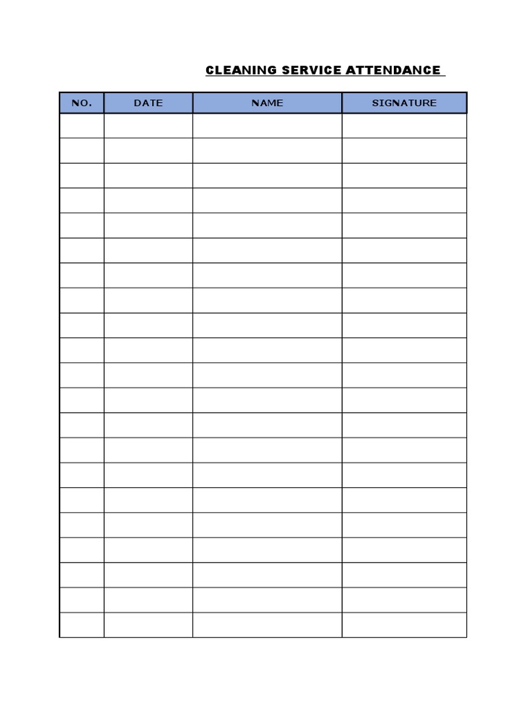 Cleaner Attendance | PDF