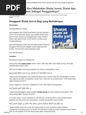 Jika Tertinggal Sholat Jum At Pdf