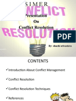 Presentation On Conflict Resolution: By: Shuchi Srivastava