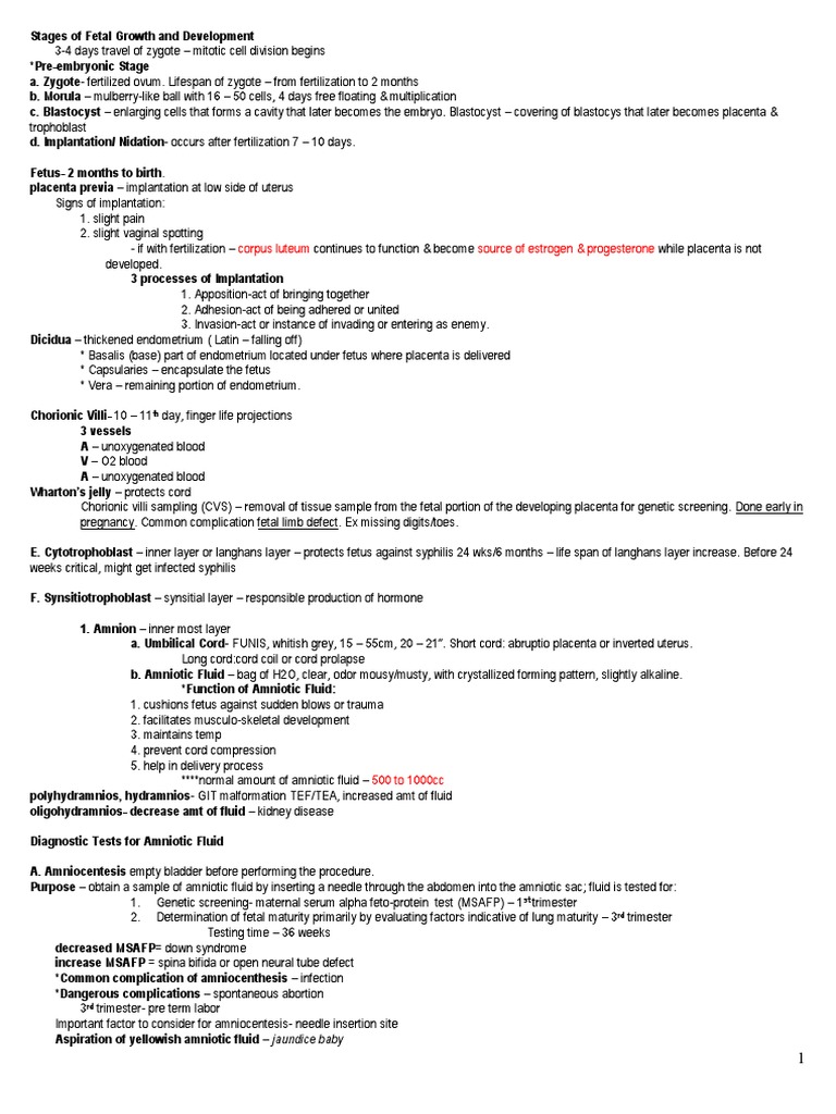 Fetal Growth and Development Stages | PDF | Implantation (Human Embryo ...