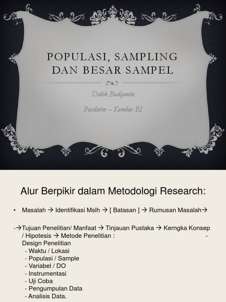 Sampling Dan Besar Sampel PDF | PDF