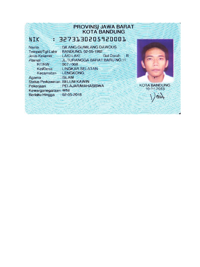 Gilang KTP PDF | PDF