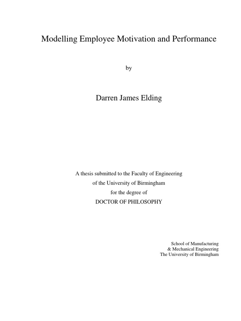 Motivation Thesis | Motivation | Self-Improvement