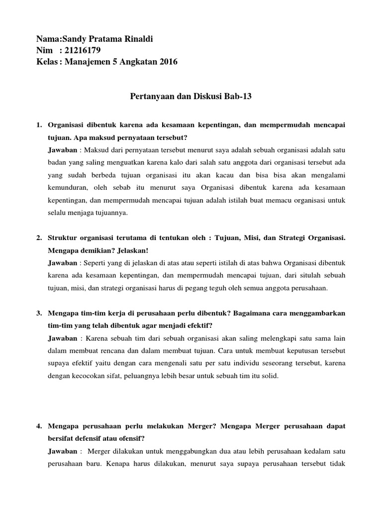 Pertanyaan Dan Diskusi Bab 13 Docx