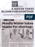 Philippine Daily Inquirer, Mar. 19, 2019, Manila Water Takes Blame For Shortage PDF