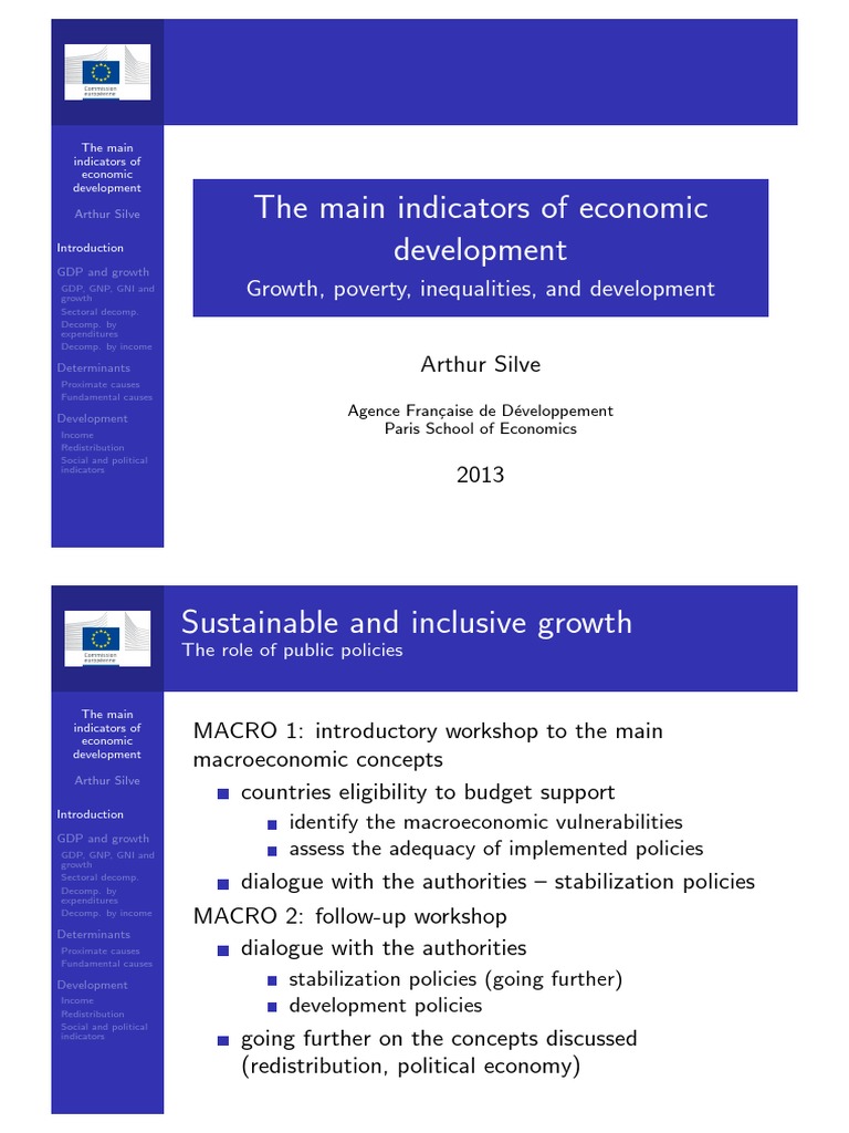 1 The Main Indicators of Economic Development PDF Gross Domestic