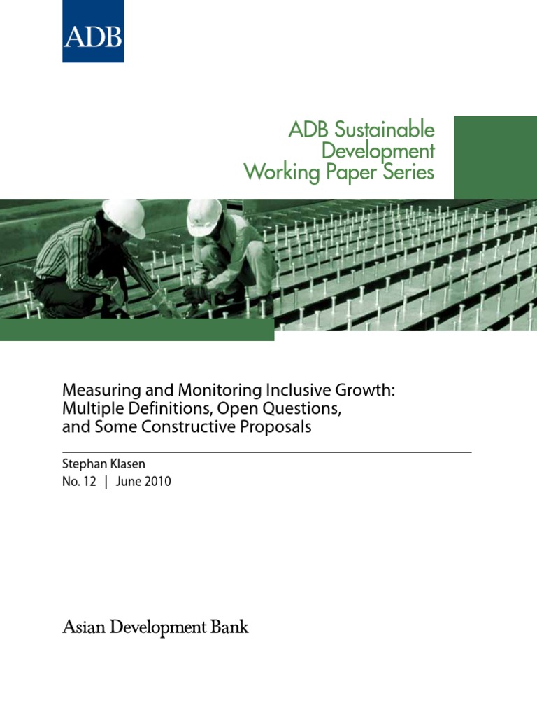 ADB WP12 Measuring Inclusive Growth | PDF | Asian Development Bank ...