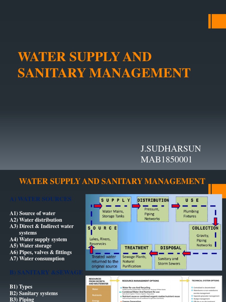 Water Supply and Sanitary Management Guide | PDF | Plumbing | Polyvinyl ...