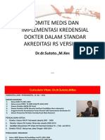 Komite Medis & Implementasi Kredensial DR DLM STR Akreditasi Rs Versi 2012