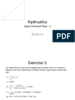 Hydrualics: Open Channel Flow - 1