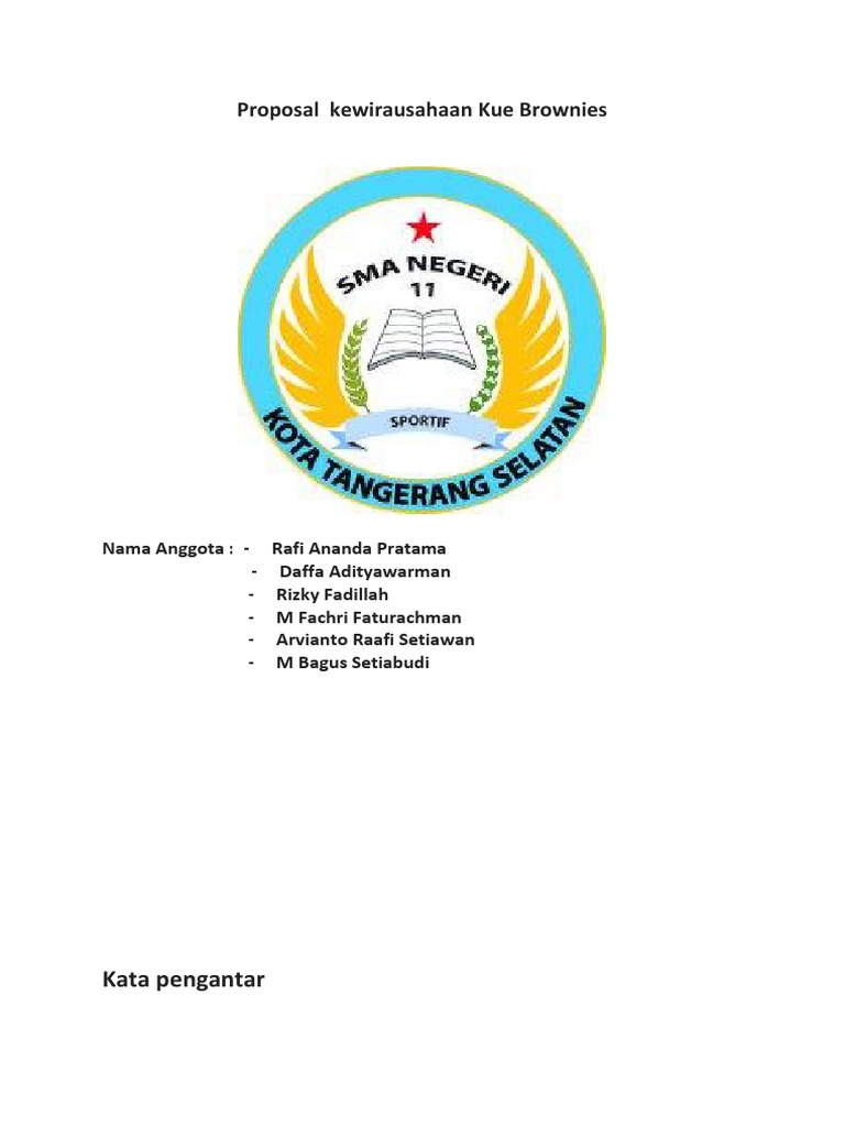 Proposal Kewirausahaan Kue Brownies Pdf