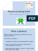 Phonics Screening Check: Week Commencing 15 June