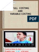 Full and Variable Costing 21