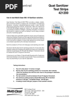 Quat Disinfectant PPM Guidelines | PDF | Disinfectant | Chemistry
