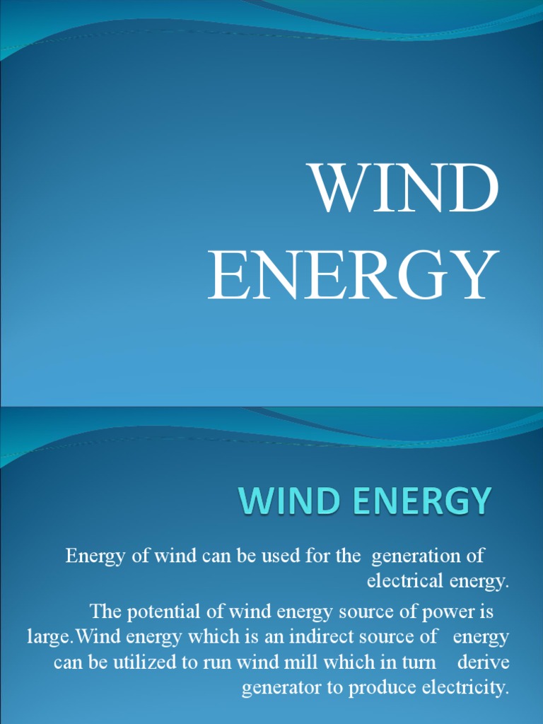 Wind Energy | PDF | Wind Power | Wind Turbine