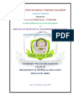 Fabrication of Impact Testing Machine
