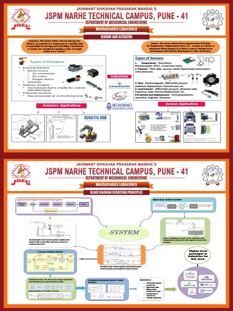 Sensors and Actuators in Mechatronics | PDF | Machines | Control System