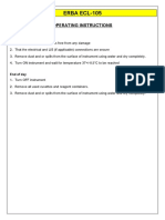 ERBA ECL 105 - Operating Instructions PDF