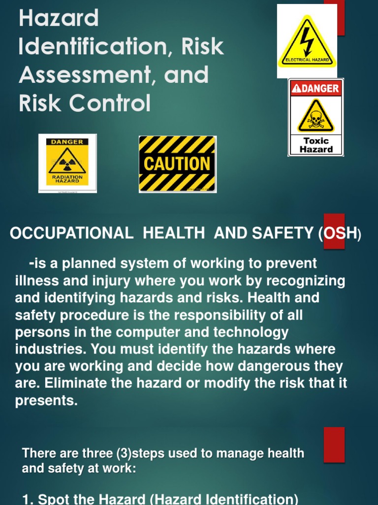 OSH Hazard Identification and Control | PDF | Hazards | Risk