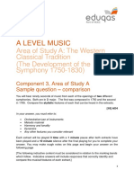 37.Eduqas GCE Music - The Western Classical Tradition - Sample Comparison Question