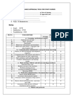 Performance Appraisal Tool For Staff Nurses