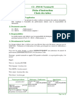 Fiche D'instruction Choix Des Tubes: C2 - INS 01 Version 01