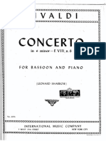 Vivaldi - E Minor Concerto Bassoon