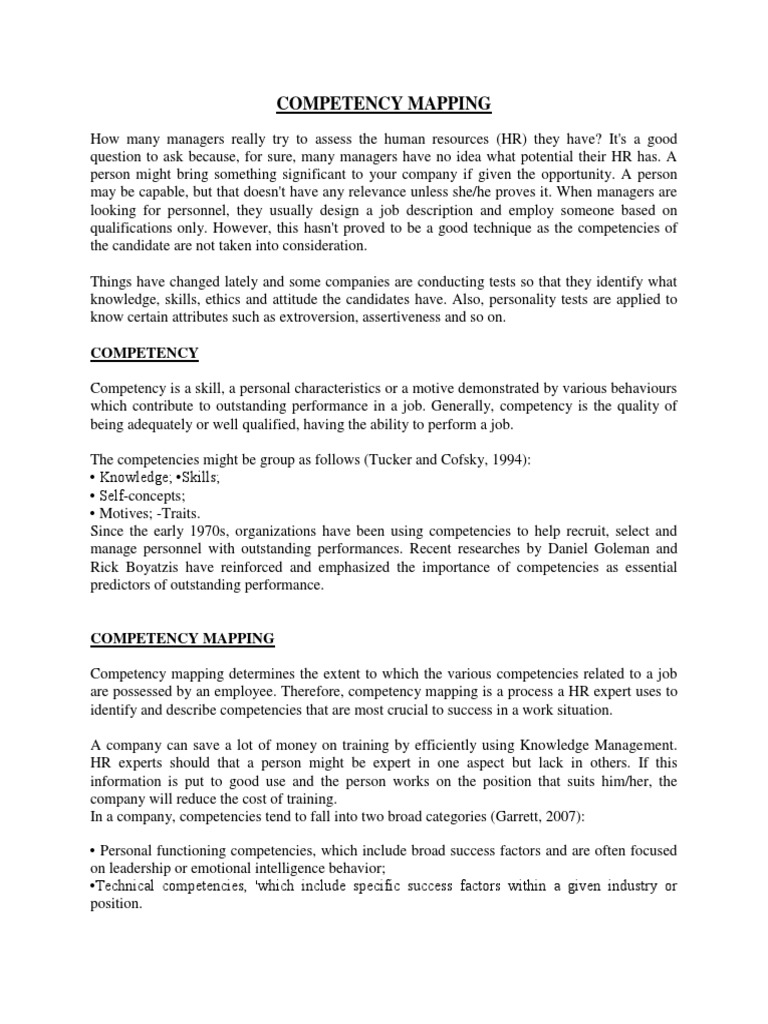Competency and Human Resource Management | PDF | Competence (Human