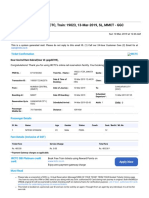 Booking Confirmation On IRCTC, Train: 19023, 13-Mar-2019, SL, MMCT - GGC