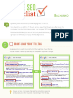 On Page SEO Checklist Backlinko PDF